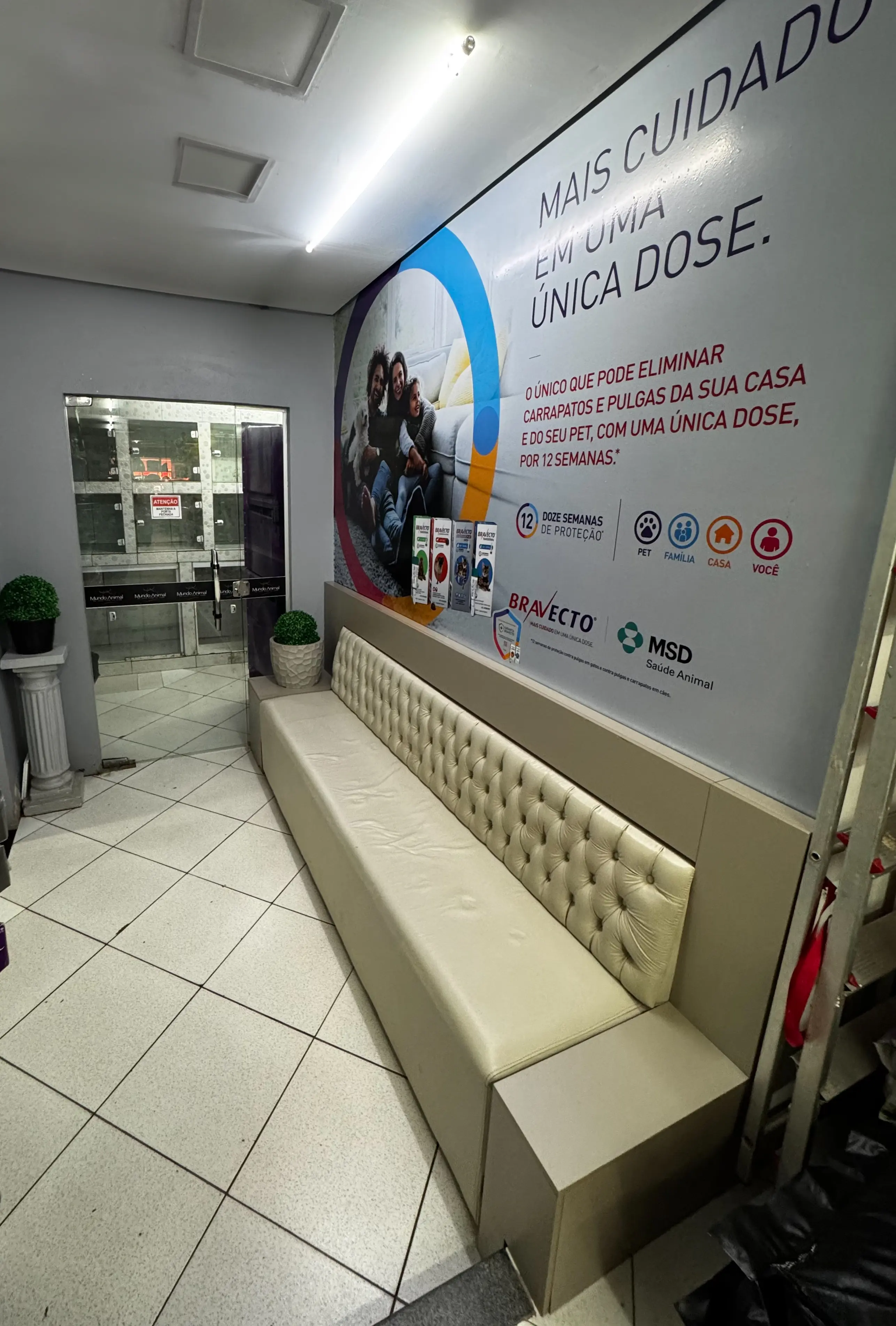 Area de espera da clinica veterinaria Mundo Animal